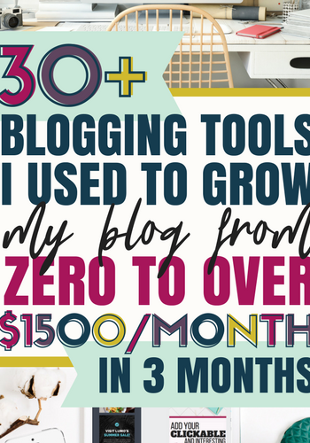 I always struggled to grow my blog but then I found these amazing and mostly free resources. These are the exact products and blogging tools I used to grow my blog- and grow my email list- from zero to actually making money from home
