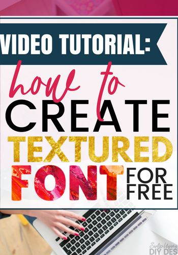 Textured font can bring your design (especially social media images) to the next level and really get it to jump off the screen, helping you stand out among the sea of bloggers and online noise- here's how you can create textured font for free using canva and preview, includes a video tutorial! Start creating graphics that get more traffic and more conversions so you can make more money! #graphicdesign #canva #canvatricks #font #typrography #fontdesign