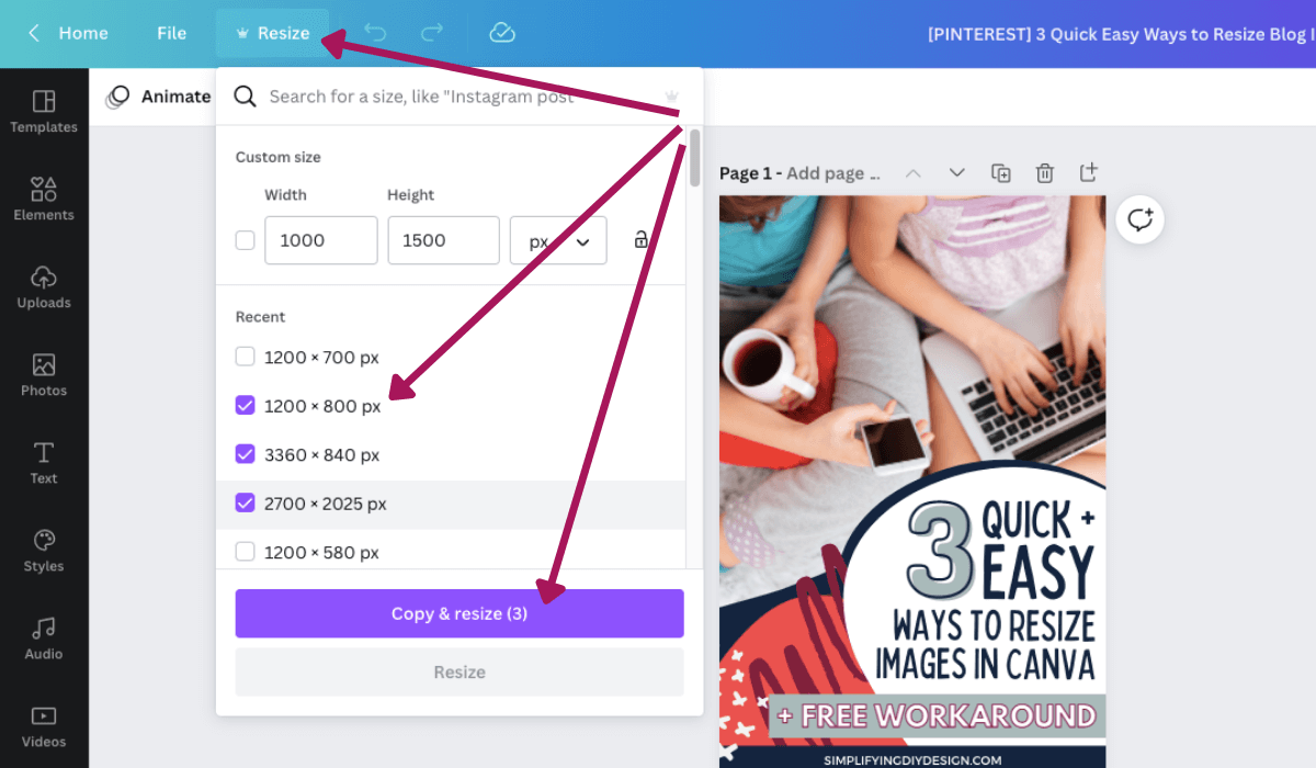 How to Resize In Canva 3 Easy Canva Resize Tricks for 2022