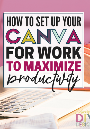 Find out exactly how to set up your Canva for Work account to maximize productivity, save time, and design faster. Customize it to match your blogging brand and get more organized. Time matters when you're a blogger- making these little changes can make a big difference! #blogger #productivity #canvatricks #canvaideas #canvaforwork #timemanagement