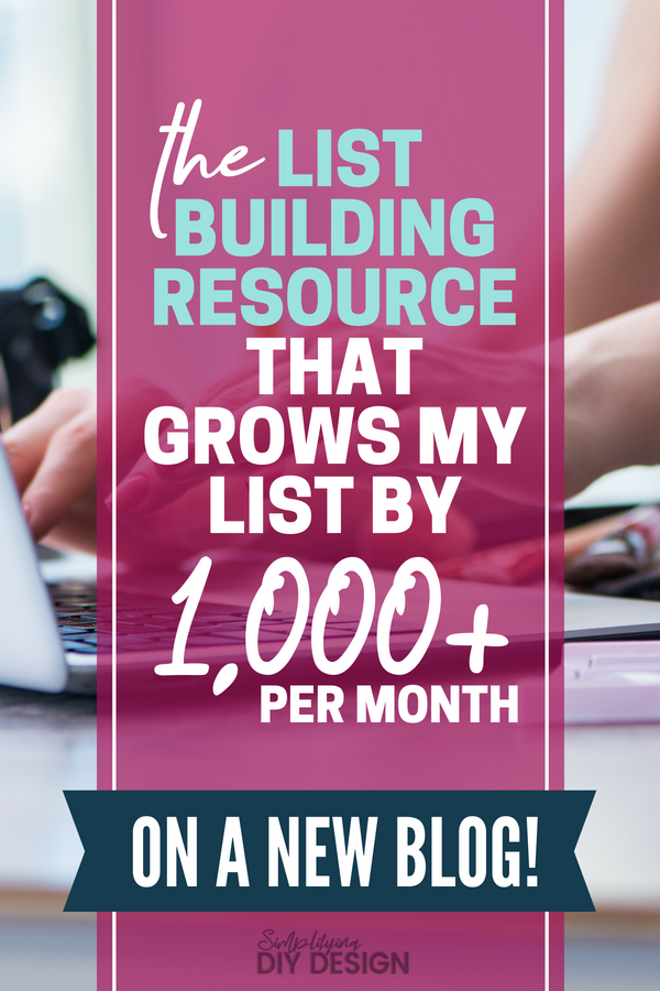 The list building resource that helps me grow my email list fast even on a new blog. This course easily goes on my list of couldn't-have-done-without-it tools and continues to me my list building, email marketing strategy for every single blog post! #listbuilding #emailmarketing #growemaillist #listbuildingforbloggers #blogging