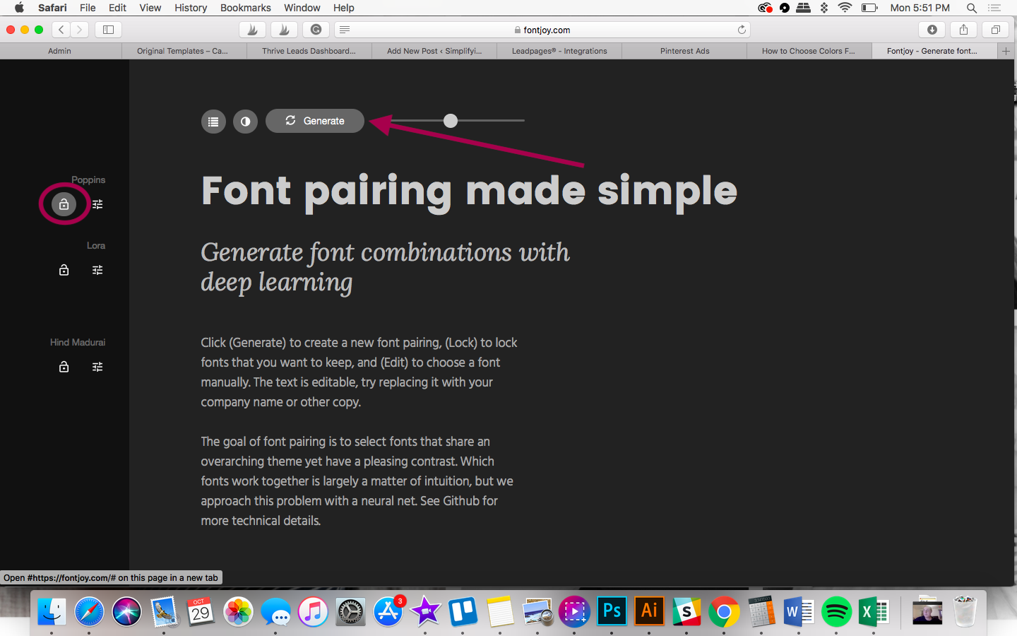 Easy tool for generating font pairings