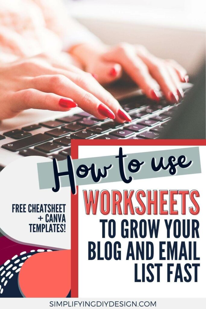 Digital worksheets make great lead magnets because they help your reader take action. Learn to design digital worksheets AND how to use them to grow your blog! 